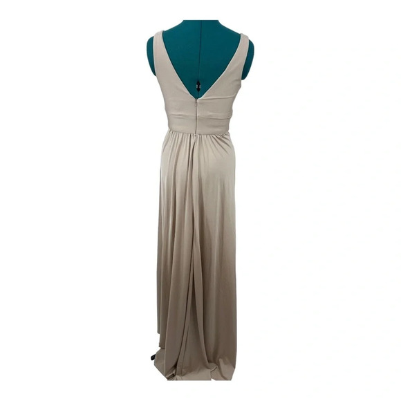 La Femme Nude Plunge Neck A-Line Gown NWOT - Picture 3 of 6